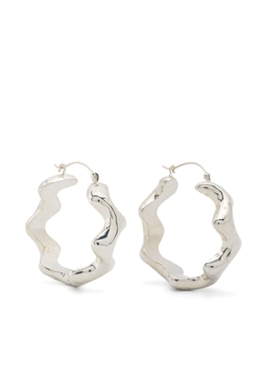 Patou sculpted hoop earrings - Silver