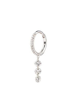Persée 18K white gold diamond hoop earring - Silver