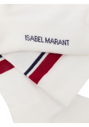 ISABEL MARANT Dona logo-jacquard socks - White