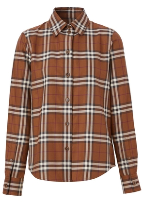 Burberry Vintage-Check cotton shirt - Brown