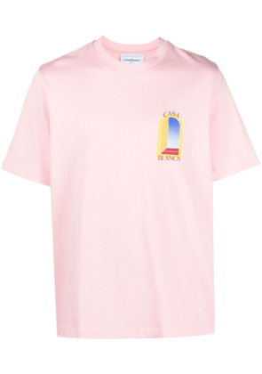 Casablanca logo-print short-sleeve T-shirt - Pink
