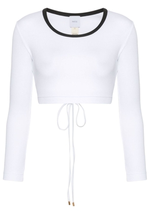 Patou fine-ribbed cropped top - White