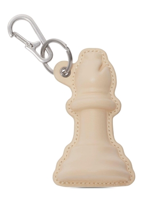 Burberry Chess leather charm - White