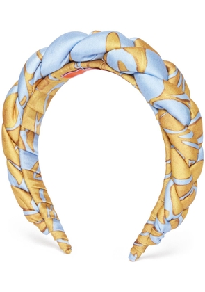 La DoubleJ padded-braid headband - Blue