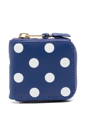 Comme Des Garçons Wallet polka dot leather wallet - Blue