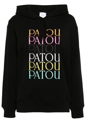 Patou logo-print cotton hoodie - Black