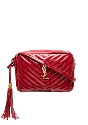 Saint Laurent Lou monogram-embellished camera bag - Red
