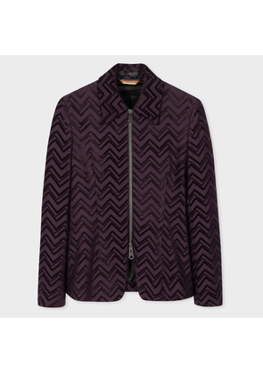 Paul Smith Women's Purple Jacquard 'Zig-Zag' Jacket