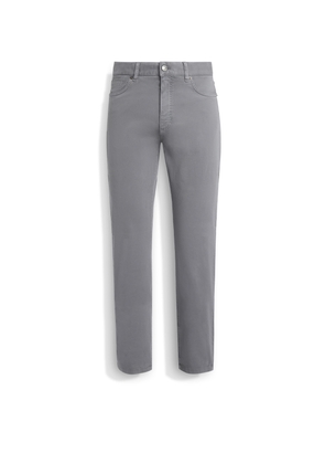 Light Grey Stretch Cotton Roccia Jeans