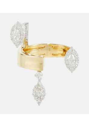 Yeprem 18k gold ring with diamonds