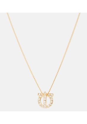 Ferragamo Gancini crystal- embellished necklace