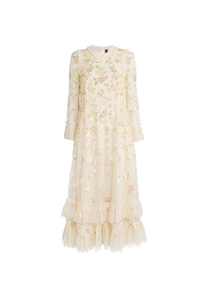 Needle & Thread Sequinned Bloom Gloss Midi Dress