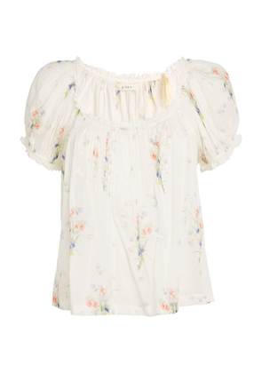 Dôen Painted Bouqet Frederica Blouse