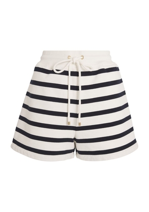 Frame Cotton-Blend Striped Shorts