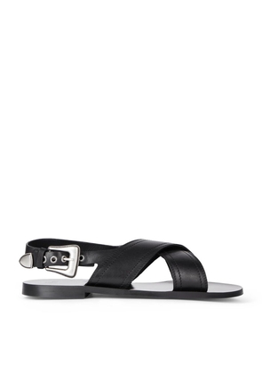 The Kooples Leather Buckle Sandals