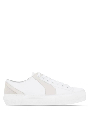 Burberry Kai Two-Tone Leather Low-Top Sneakers