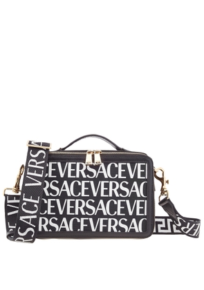 Versace Black Messenger Bag With Logo Print