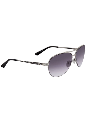 Guess Ladies Silver Tone Pilot Sunglasses GU7468 10B 59