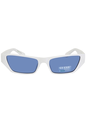 Guess Blue Rectangular Unisex Sunglasses GU8232 21V 56