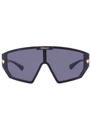 Versace Dark Grey Shield Unisex Sunglasses VE4461 GB1/87 47