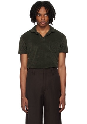 Orlebar Brown Brown Open Placket Polo