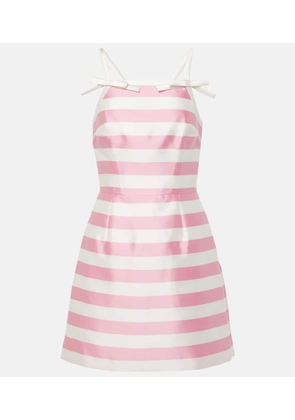Rebecca Vallance Jocelyn bow-detail striped minidress