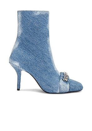Givenchy G Woven Heel 90 Ankle Boot in Medium Blue - Blue. Size 36 (also in ).