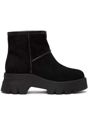 Gianvito Rossi Black Shearling Ankle Boots
