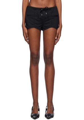 Courrèges Black Interlock Mini Shorts