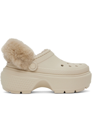 Crocs Off-White Stomp Lined Clogs