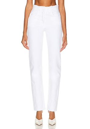 JACQUEMUS Le De Nimes Linon Pant in White - White. Size 31 (also in 24, 25, 28, 30, 32).