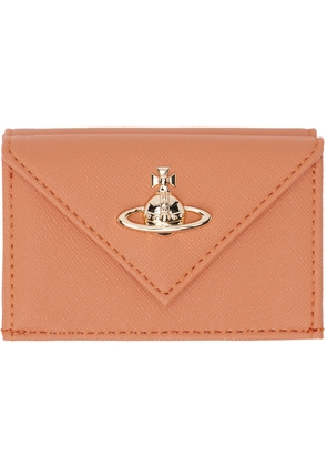 Vivienne Westwood Orange Saffiano Envelope Billfold Wallet