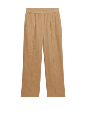 Linen Trousers - Beige