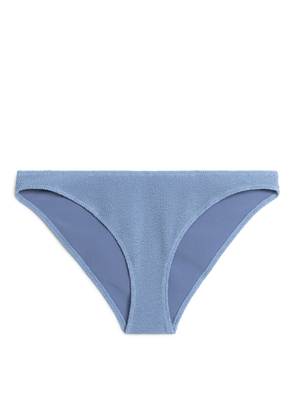 Low Waist Crinkle Bikini Bottom - Blue