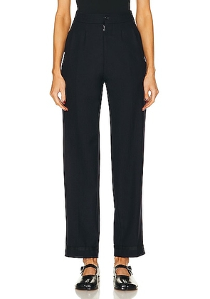 Maison Margiela High Waist Pant in Navy Blue - Navy. Size 42 (also in ).