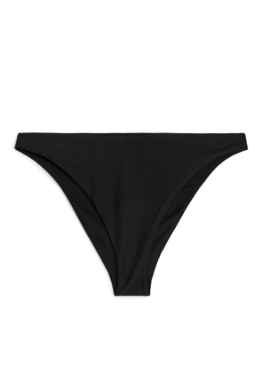 Mid-Waist Bikini Bottom - Black