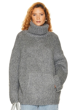 Helsa Janin Sweater in Grey - Grey. Size M (also in L, S, XL, XS, XXS).