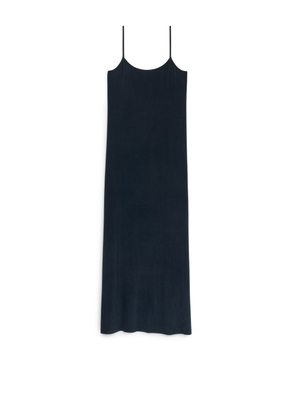Cupro Slip Dress - Blue
