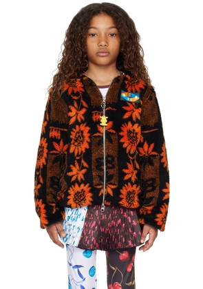 Chopova Lowena SSENSE Exclusive Kids Orange & Black Sunflower Hoodie