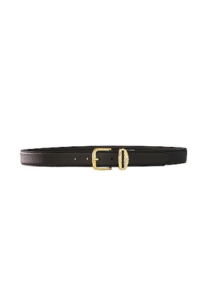 AUREUM Black & Gold French Rope Belt in Black - Black. Size M/L (also in XS/S).