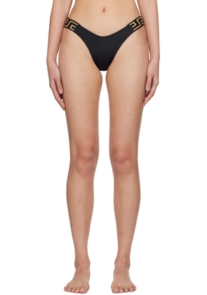Versace Underwear Black Greca Border Bikini Bottom