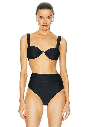 SIMKHAI Anniston Bikini Top in Black - Black. Size XS (also in L).