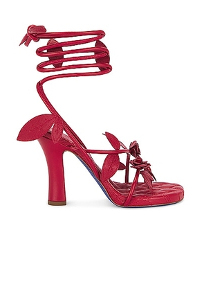 Burberry Ivy Flora Sandal in Scarlett - Red. Size 36.5 (also in 37, 37.5, 38.5, 39, 39.5, 40, 41).