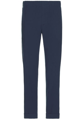 Club Monaco Elasticated Seersucker Trouser in Navy - Blue. Size S (also in XS).