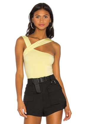 h:ours Halsey Bodysuit in Yellow. Size XL.
