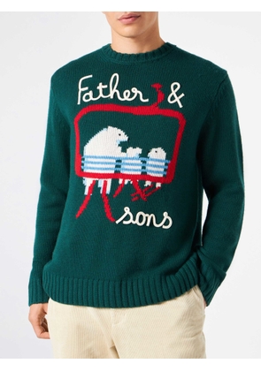 Mc2 Saint Barth Man Sweater With Bears Embroidery