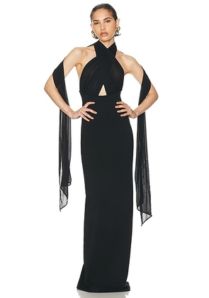 Helsa The Amber Dress in Black - Black. Size M (also in L, S, XL, XS).