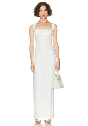 Helsa Petite Eyelet Column Dress in White - White. Size L (also in M, S, XL, XS, XXS).