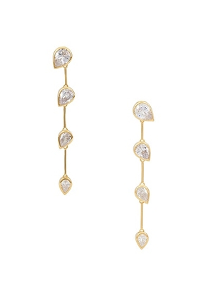 Completedworks 18k Gold Plated & Cubic Zirconia Earring in 18k Gold Plate - Metallic Gold. Size all.