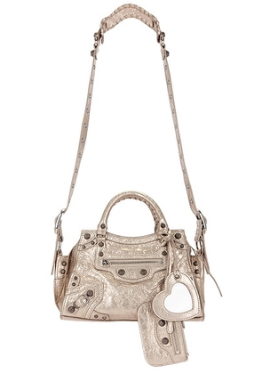 Balenciaga Neo XS Cagole Bag in Stone Beige - Metallic Neutral. Size all.
